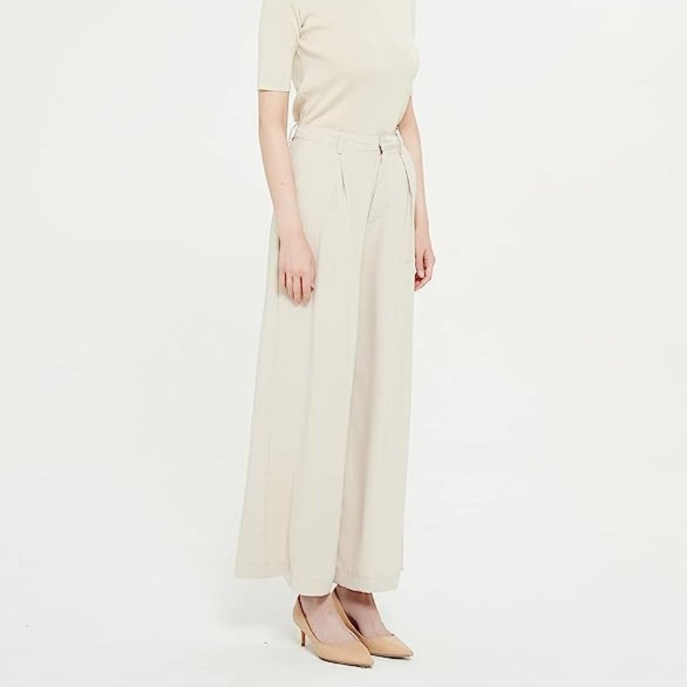 NWT Tronjori High Waist Casual Wide Leg Long Palazzo Pants Trousers Regular